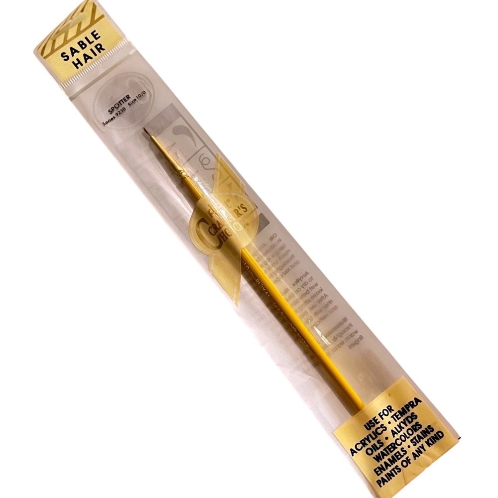 Vintage royal Loew-Cornell Artist Paint Brush series 9230  Size 10/0‎ spotter